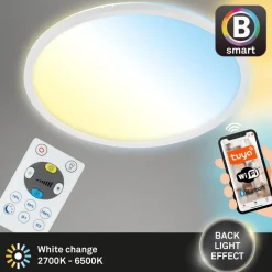 LED-loftlampe Slim S dæmpbar CCT hvid Ø 29 cm