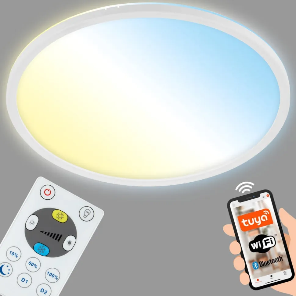 LED-loftlampe Slim S dæmpbar CCT hvid Ø 29 cm