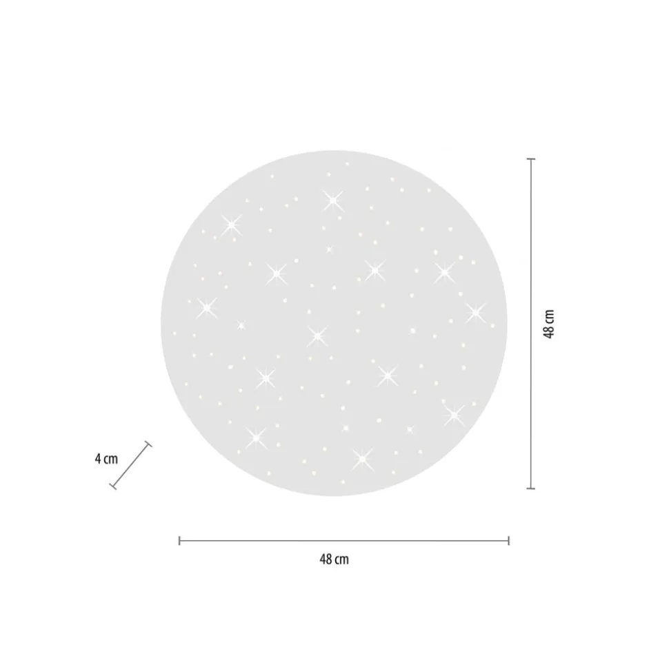 LED-loftlampe Sparkle CCT dæmpbar hvid Ø 48cm