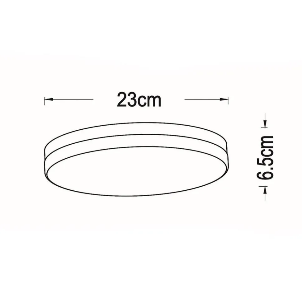 LED-loftlampe til badeværelset Biskit, hvid, Ø 23 cm, plast