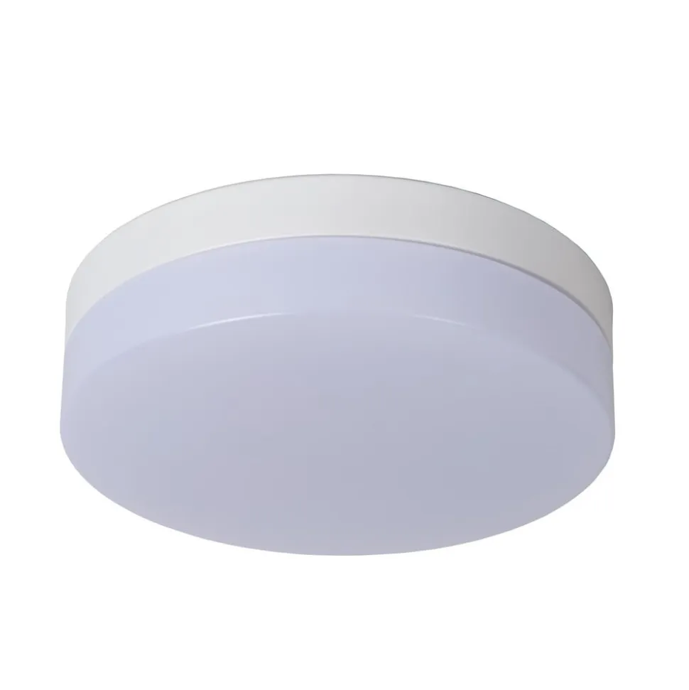 LED-loftlampe til badeværelset Biskit, hvid, Ø 23 cm, plast