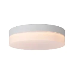 LED-loftlampe til badeværelset Biskit, hvid, Ø 23 cm, plast