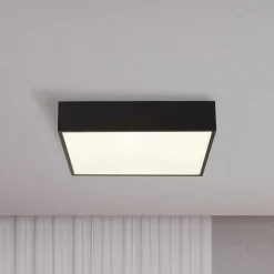 LED-loftlampe til badeværelset Zeus, sort, længde 30 cm, metal