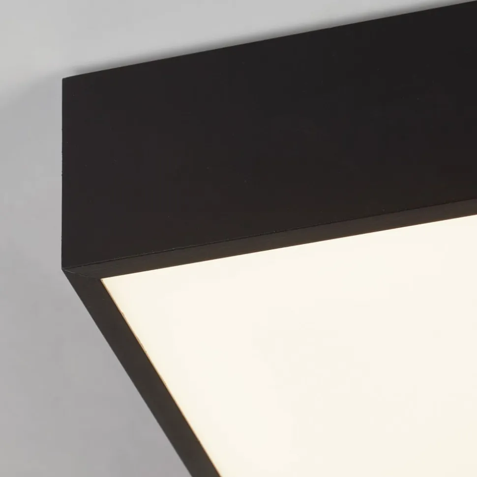 LED-loftlampe til badeværelset Zeus, sort, længde 30 cm, metal