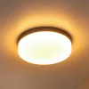 LED-loftlampe til badeværelset Biskit, sort, Ø 23 cm, plast