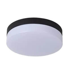 LED-loftlampe til badeværelset Biskit, sort, Ø 23 cm, plast