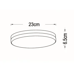 LED-loftlampe til badeværelset Biskit, sort, Ø 23 cm, plast