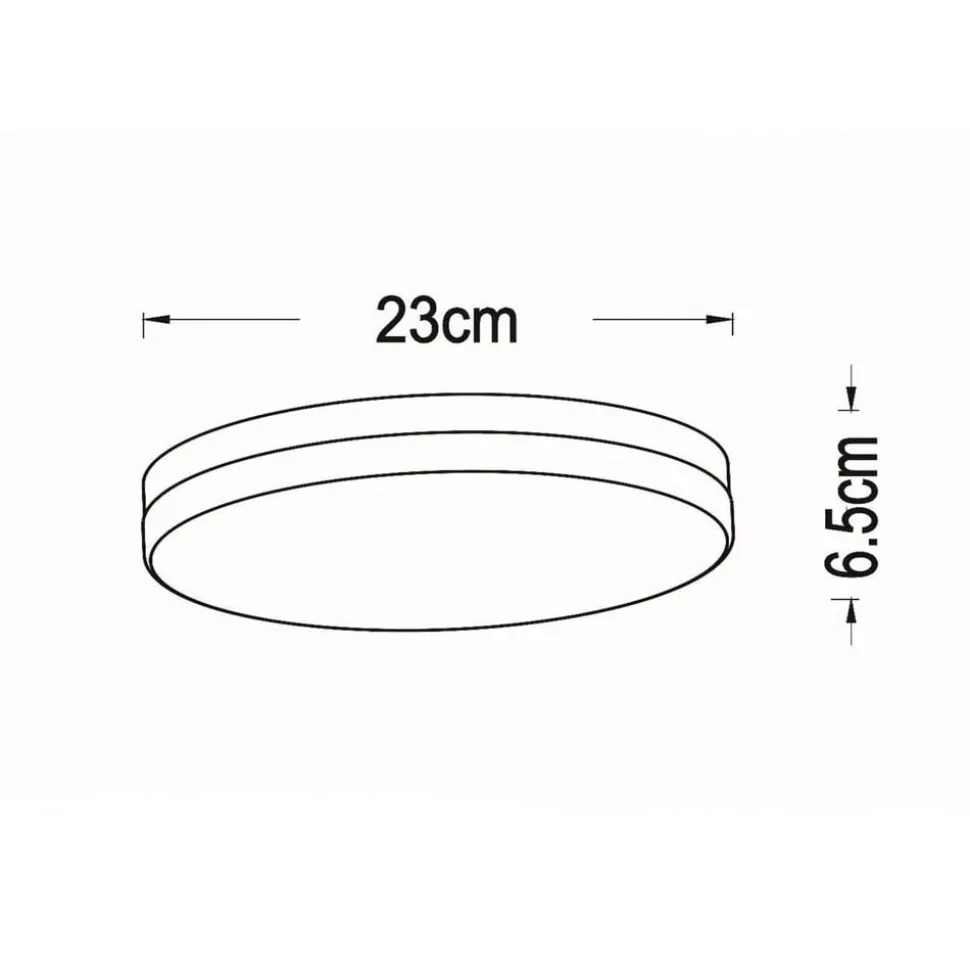 LED-loftlampe til badeværelset Biskit, sort, Ø 23 cm, plast