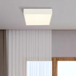 LED-loftlampe til badeværelset Zeus, hvid, længde 30 cm, metal