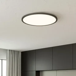 LED-loftlampe Tuco CCT, dæmpbar, sort Ø 50 cm