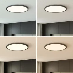 LED-loftlampe Tuco CCT, dæmpbar, sort Ø 50 cm