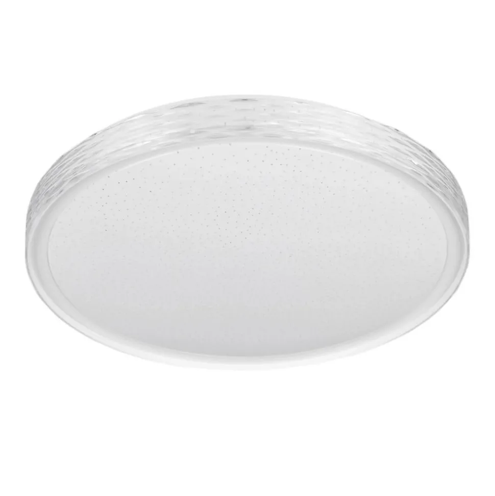 LED-loftlampe Varda, hvid, Ø 39 cm, fjernbetjening