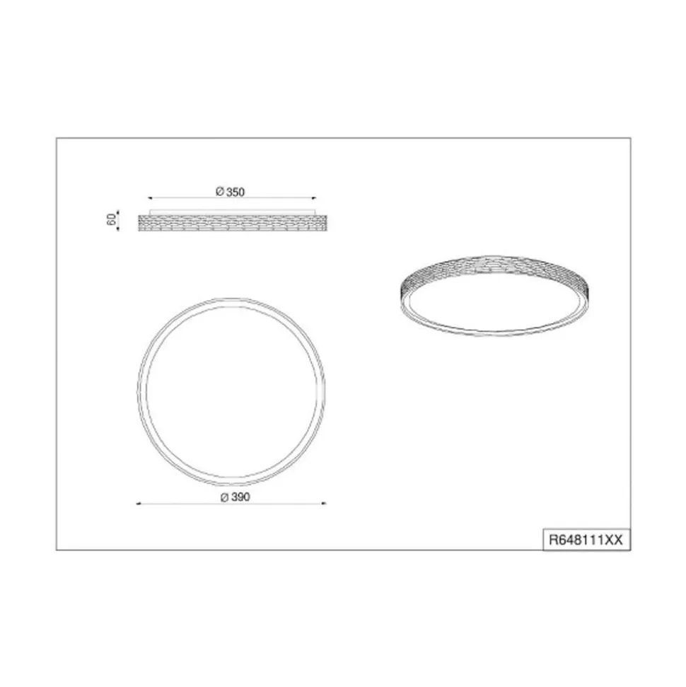 LED-loftlampe Varda, hvid, Ø 39 cm, fjernbetjening