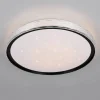 LED-loftlampe Varda, sort, Ø 39 cm, fjernbetjening