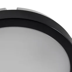 LED-loftlampe Vera, sort, plast, Ø 22 cm, IP65