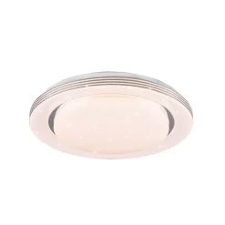 LED-loftslampe Atria, Ø 38 cm, hvid, plast, CCT
