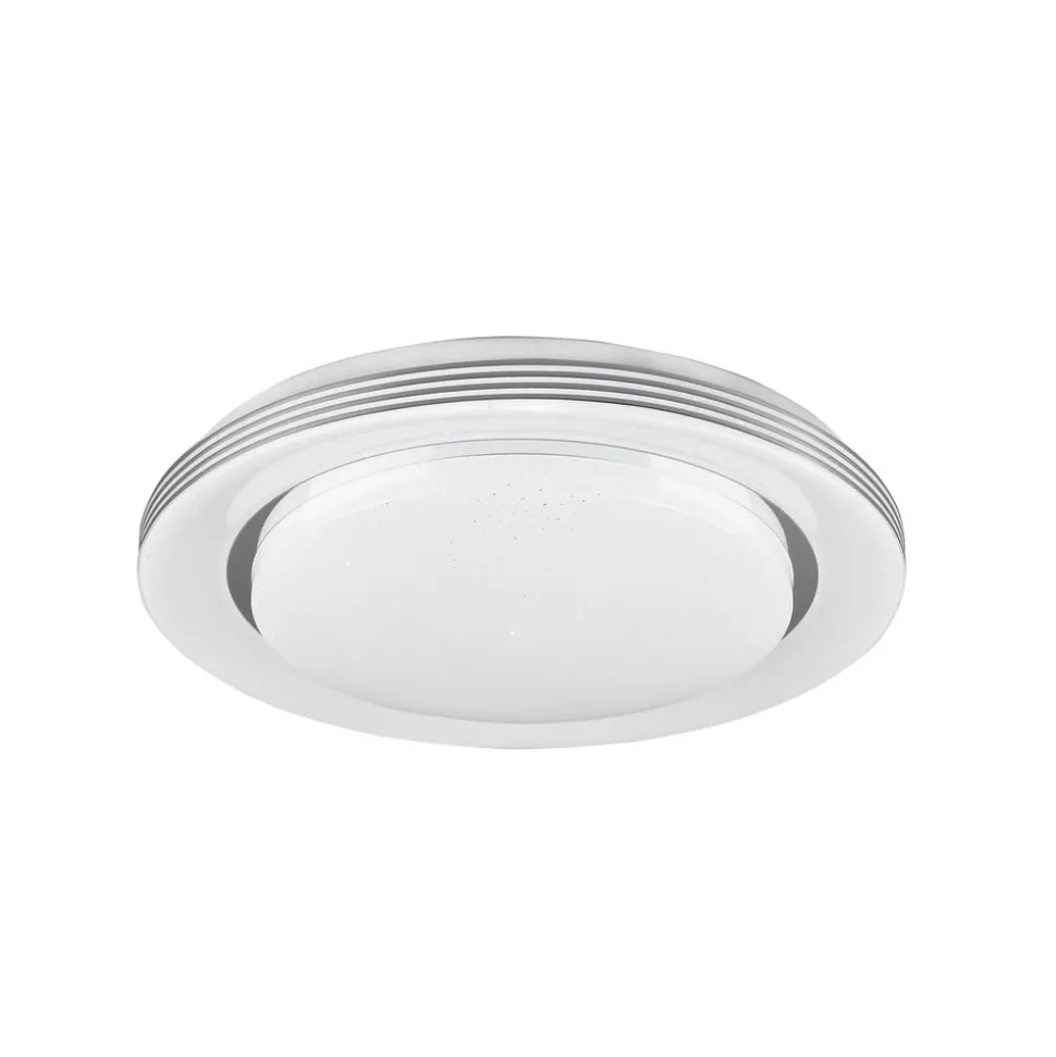 LED-loftslampe Atria, Ø 38 cm, hvid, plast, CCT