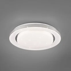 LED-loftslampe Atria, Ø 38 cm, hvid, plast, CCT
