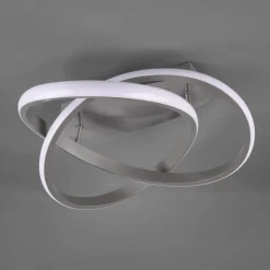 LED-loftslampe Course, mat nikkel, 4.000K, Ø 45 cm