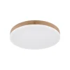 LED-loftslampe Doro Ø 45 cm træ mørk/hvid