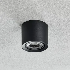 LED-loftslampe Fedler dæmpet til varm, sort