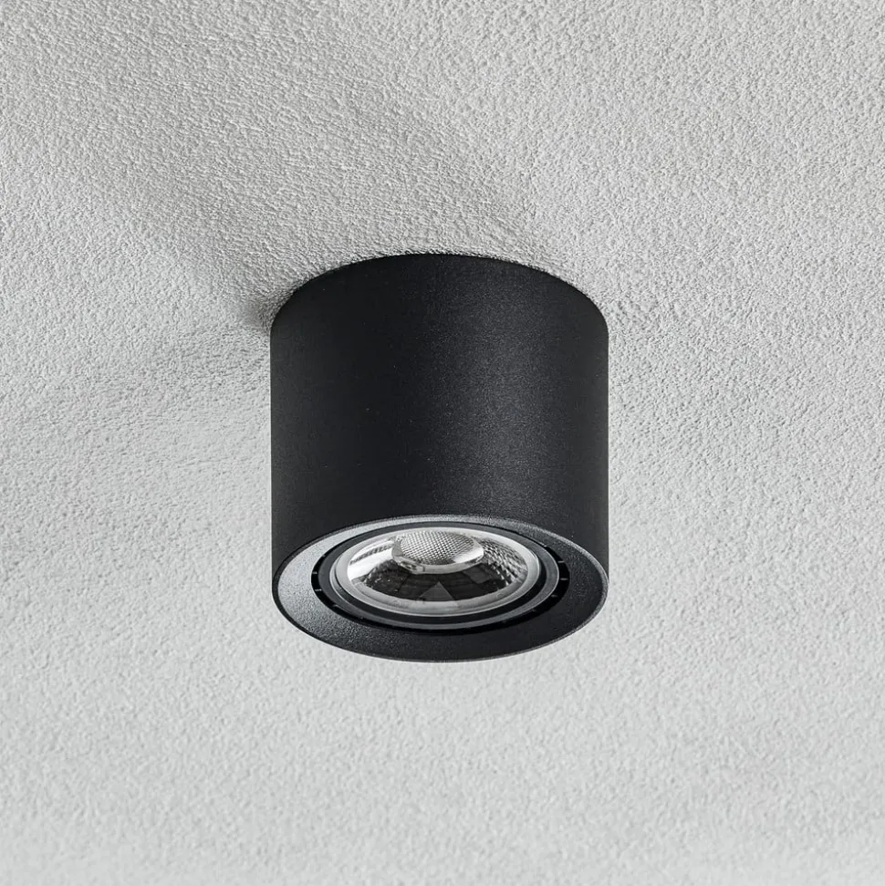LED-loftslampe Fedler dæmpet til varm, sort