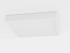 LED-loftslampe Fueva 5 IP44 3000K hvid 21x21cm