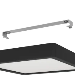 LED-loftslampe Fueva 5 IP44 3000K sort 21x21cm