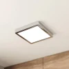 LED-loftslampe Fueva 5 IP44 3000K krom 21x21cm