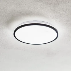LED-loftslampe Lana, baggrundsbelyst effekt Ø28 sort