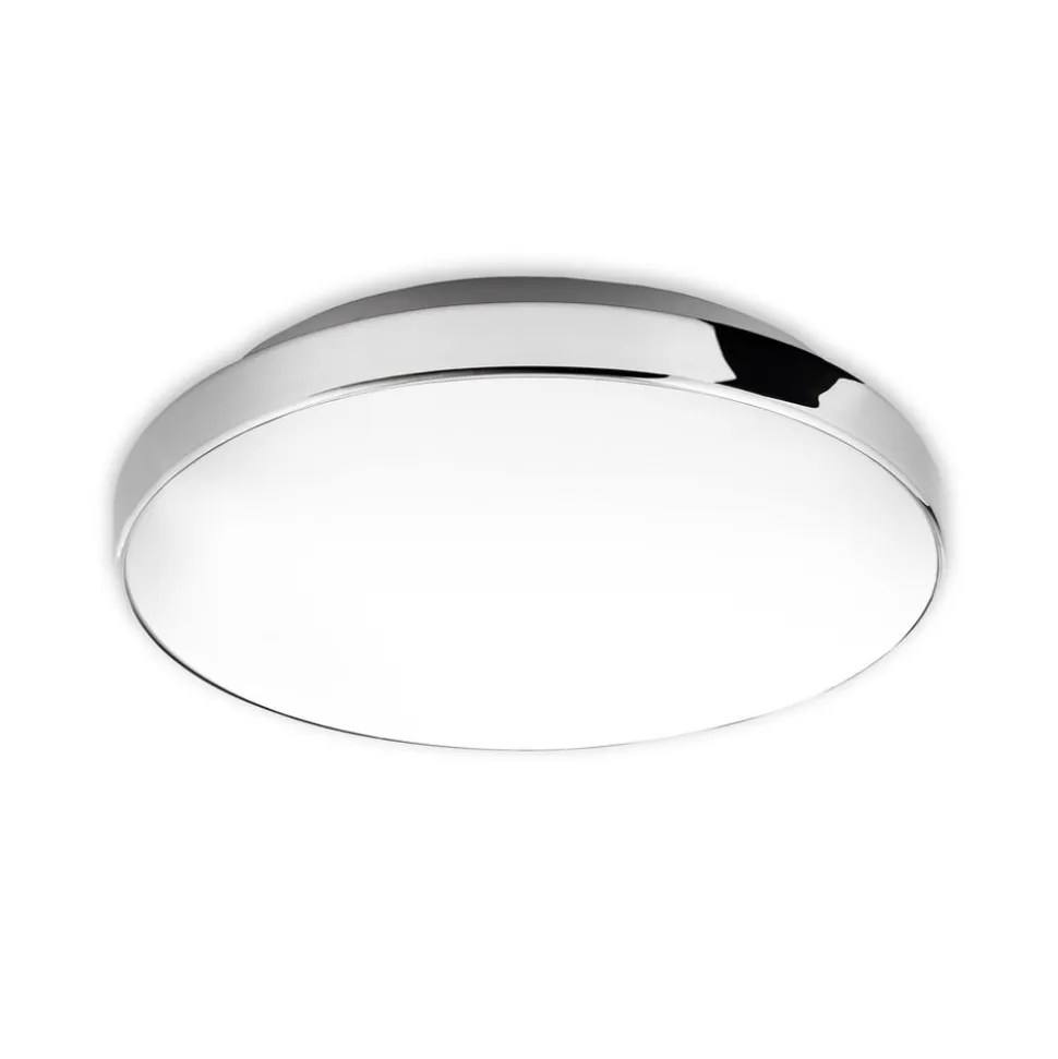 LED-loftslampe Malbona, kromramme, Ø 28,5 cm