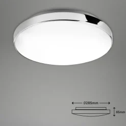 LED-loftslampe Malbona, kromramme, Ø 28,5 cm