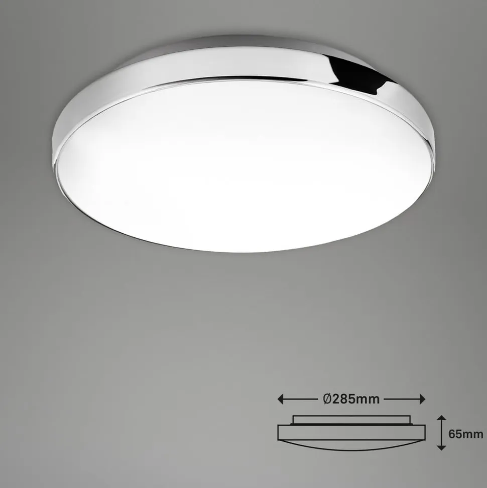 LED-loftslampe Malbona, kromramme, Ø 28,5 cm