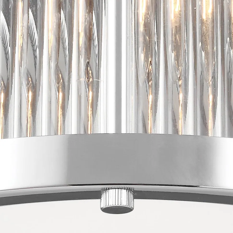 LED-loftslampe Paulson IP44 krom Ø 27,9 cm