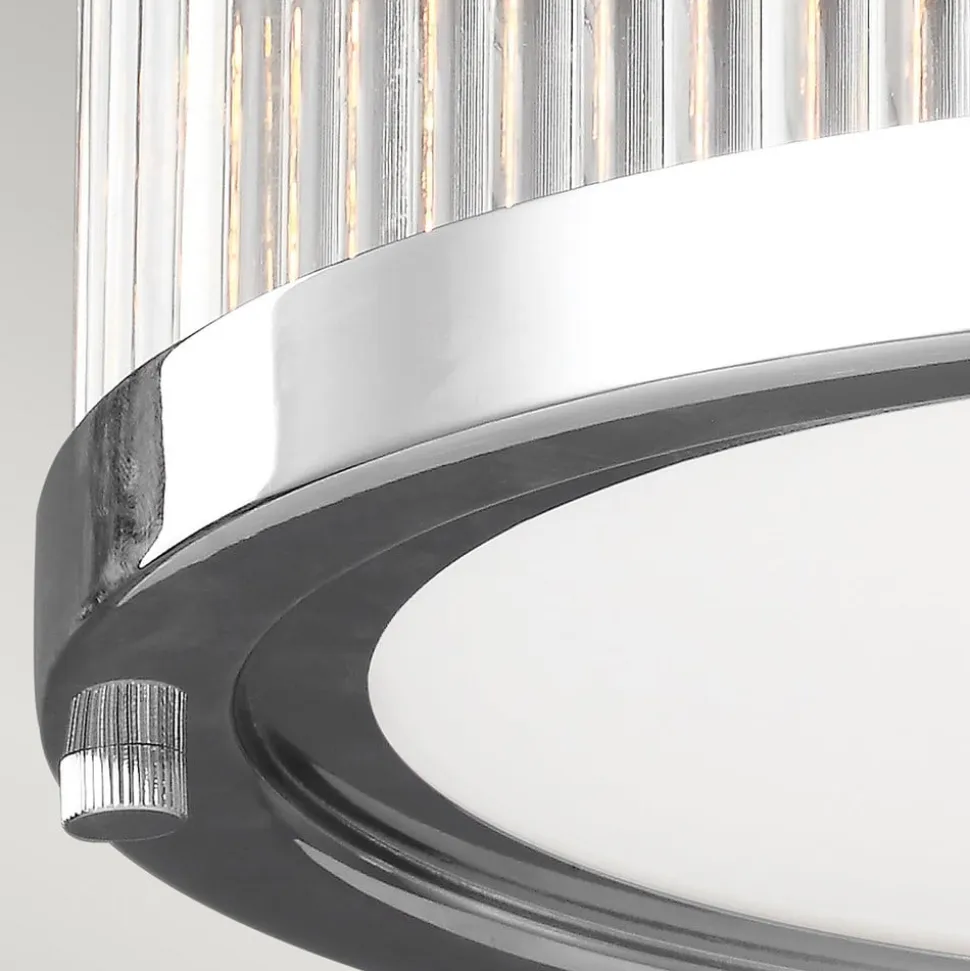 LED-loftslampe Paulson IP44 krom Ø 27,9 cm