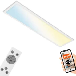LED-loftslampe Piatto S dæmpbar CCT hvid 100x25cm