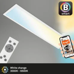 LED-loftslampe Piatto S dæmpbar CCT hvid 100x25cm