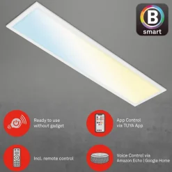 LED-loftslampe Piatto S dæmpbar CCT hvid 100x25cm