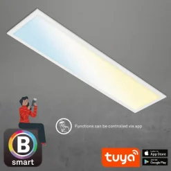LED-loftslampe Piatto S dæmpbar CCT hvid 100x25cm