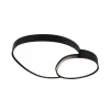 LED-loftslampe Rise, sort, 77 x 63 cm, CCT, dæmpbar