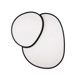 LED-loftslampe Rise, sort, 77 x 63 cm, CCT, dæmpbar