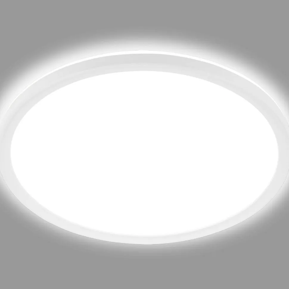 LED-loftslampe Slim, rund, 29,3 cm