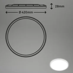 LED-loftslampe Slim, rund, 42 cm