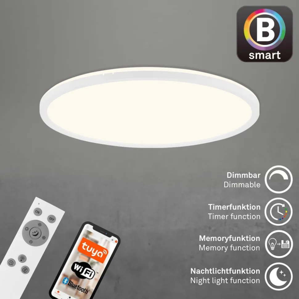 LED-loftslampe Slim S dæmpbar CCT hvid Ø 45 cm