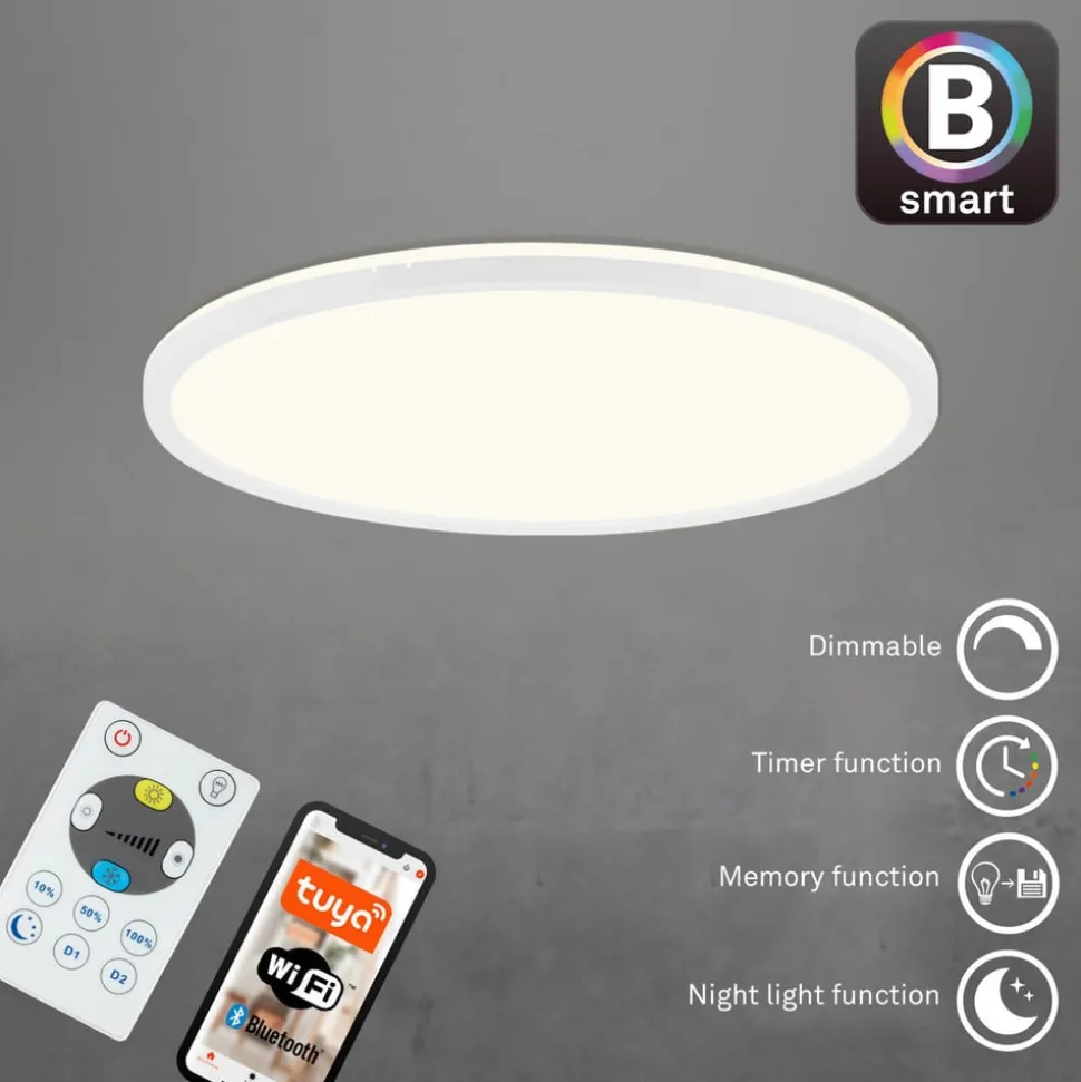 LED-loftslampe Slim S dæmpbar CCT hvid Ø 45 cm
