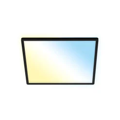 LED-loftslampe Slim smart sort dim CCT 42x42cm