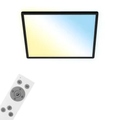 LED-loftslampe Slim smart sort dim CCT 42x42cm