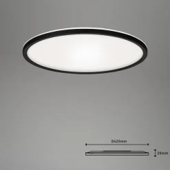 LED-loftslampe Slim smart sort dim CCT Ø 42 cm