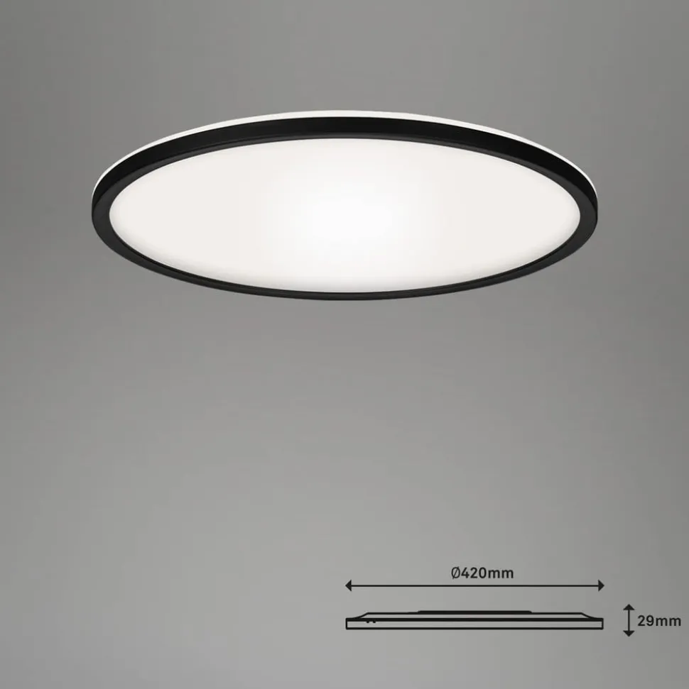 LED-loftslampe Slim smart sort dim CCT Ø 42 cm
