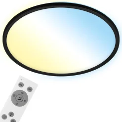LED-loftslampe Slim smart sort dim CCT Ø 42 cm